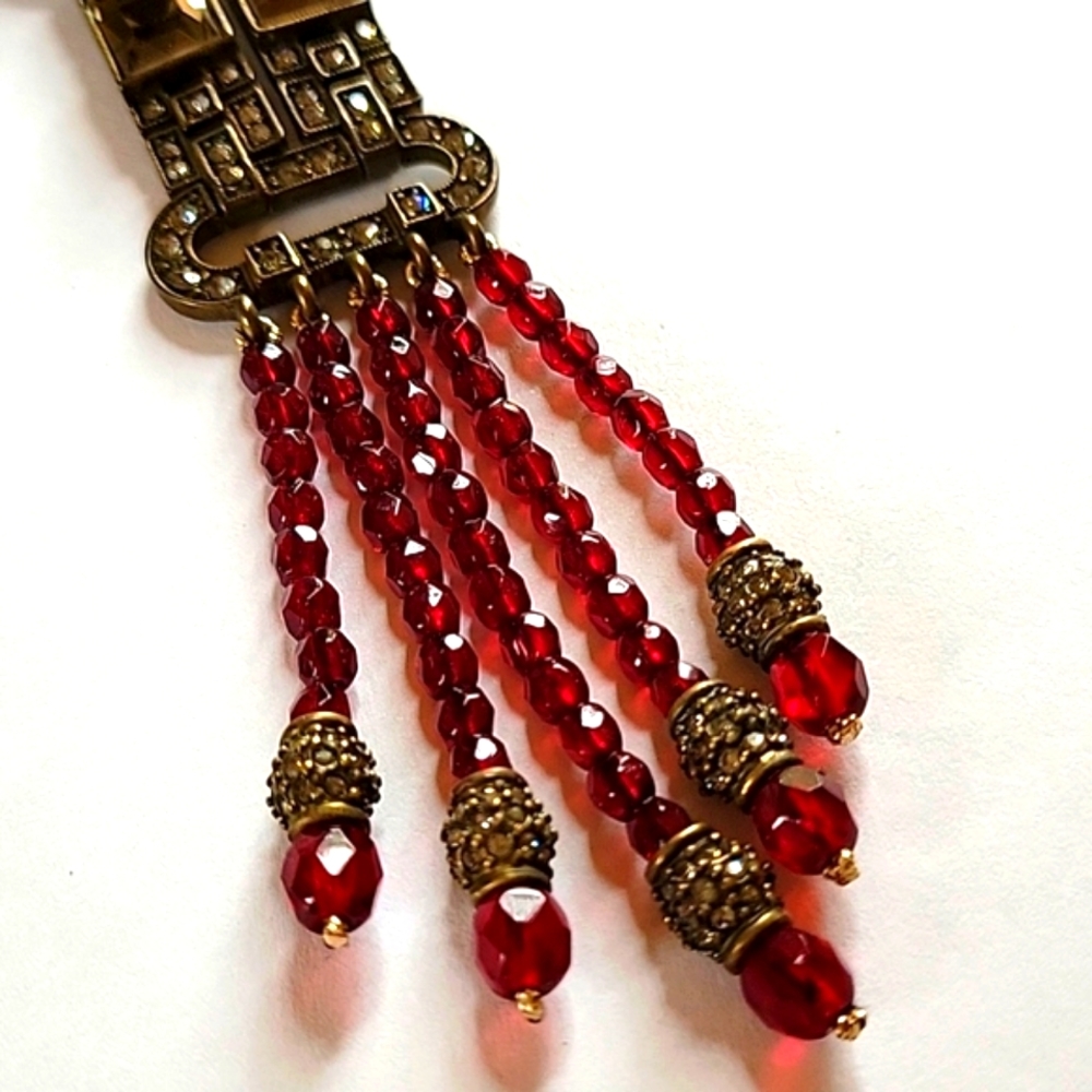 Vintage Utc China Designed Brooch With Crystals A… - image 4